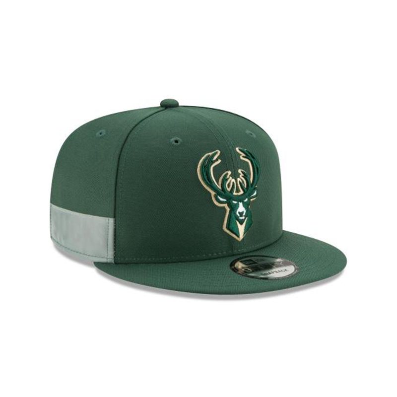 NBA Milwaukee Bucks Clear Feature 9Fifty Snapback (HHT4610) - Green New Era Caps